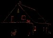 Mellin, Familie Landsmann hat viel Spaß mit dem Weihnachtsmann; das Haus ist zünftig 'erleuchtet'! Eine Fahrt nach Mellin im Dunkeln lohnt sich